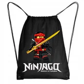 Plecaki worki - Worek Szkolny Na Buty Plecak Lego Ninjago +IMIĘ 6 - miniaturka - grafika 1