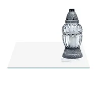 Lampiony i znicze - SZKLANA PODSTAWKA POD ZNICZE 40x30cm Szkło 485b - miniaturka - grafika 1