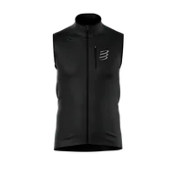 Bluzy sportowe męskie - COMPRESSPORT Kamizelka biegowa męska HURRICANE WINDPROOF VEST black - miniaturka - grafika 1