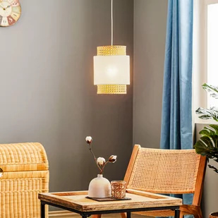 TK Lighting Lampa wisząca nowoczesna BOHO Small White 1pł. ratan 6528 - Lampy sufitowe - miniaturka - grafika 2