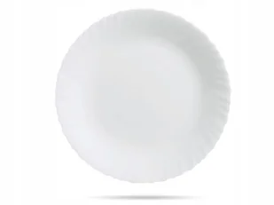 Dajar Talerz obiadowy feston 27,3 cm, szkło, biały, 27,3 x 27,3 x 2,3 cm - Talerze - miniaturka - grafika 1