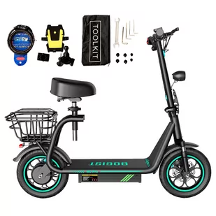 Składana hulajnoga elektryczna BOGIST M5 Pro+ z siedziskiem, 12" oponą pneumatyczną, silnikiem 500 W i akumulatorem 48 V 15 Ah - Hulajnogi elektryczne - miniaturka - grafika 1