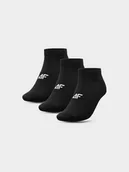 Skarpetki męskie - 4F Skarpety casual przed kostkę (3-pack) męskie - czarne 39-42 - miniaturka - grafika 1