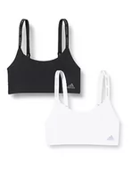 Biustonosze - adidas Scoop Lounge biustonosz (2 sztuki), czarny i szary, XL - miniaturka - grafika 1