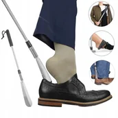 Pokrowce na ubrania - DŁUGA ŁYŻKA DO BUTÓW 80 CM METALOWA TRWAŁA MOCNA XXL SOLIDNA TELESKOPOWO - miniaturka - grafika 1