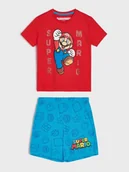 Piżamy chłopięce - Sinsay - Bawełniana piżama dwuczęściowa Super Mario - czerwony - miniaturka - grafika 1