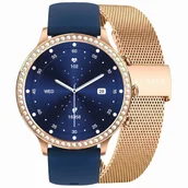 Smartwatch - Gravity GT5-6 sg043f Złoty, Granatowy - miniaturka - grafika 1