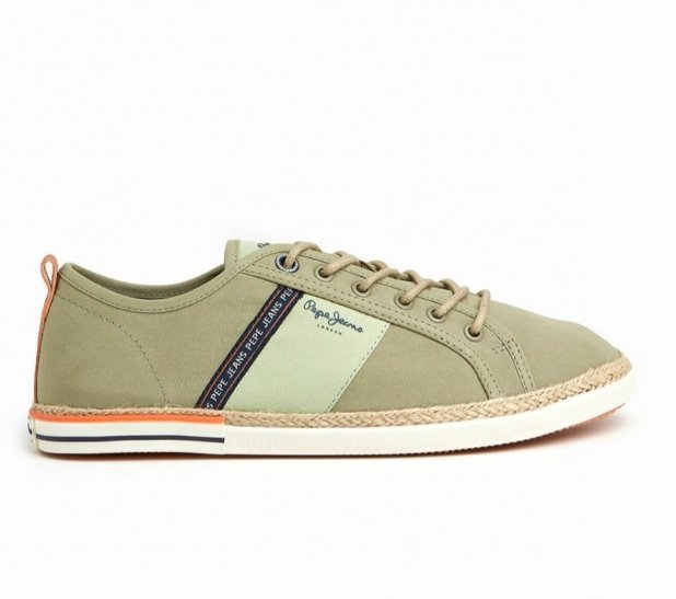 PEPE JEANS TRAMPKI MĘSKIE ZIELONE SZNUROWANE NISKIE 46 AWE