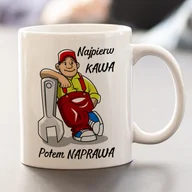 Kubki - Kubek do kawy - Najpierw kawa, potem naprawa - miniaturka - grafika 1