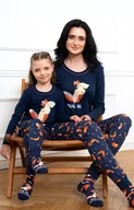 Piżamy damskie - Damska piżama na długi rękaw i z długą nogawką Wasilla, Kolor granatowo-pomarańczowy, Rozmiar S, Italian Fashion - Primodo.com - miniaturka - grafika 1