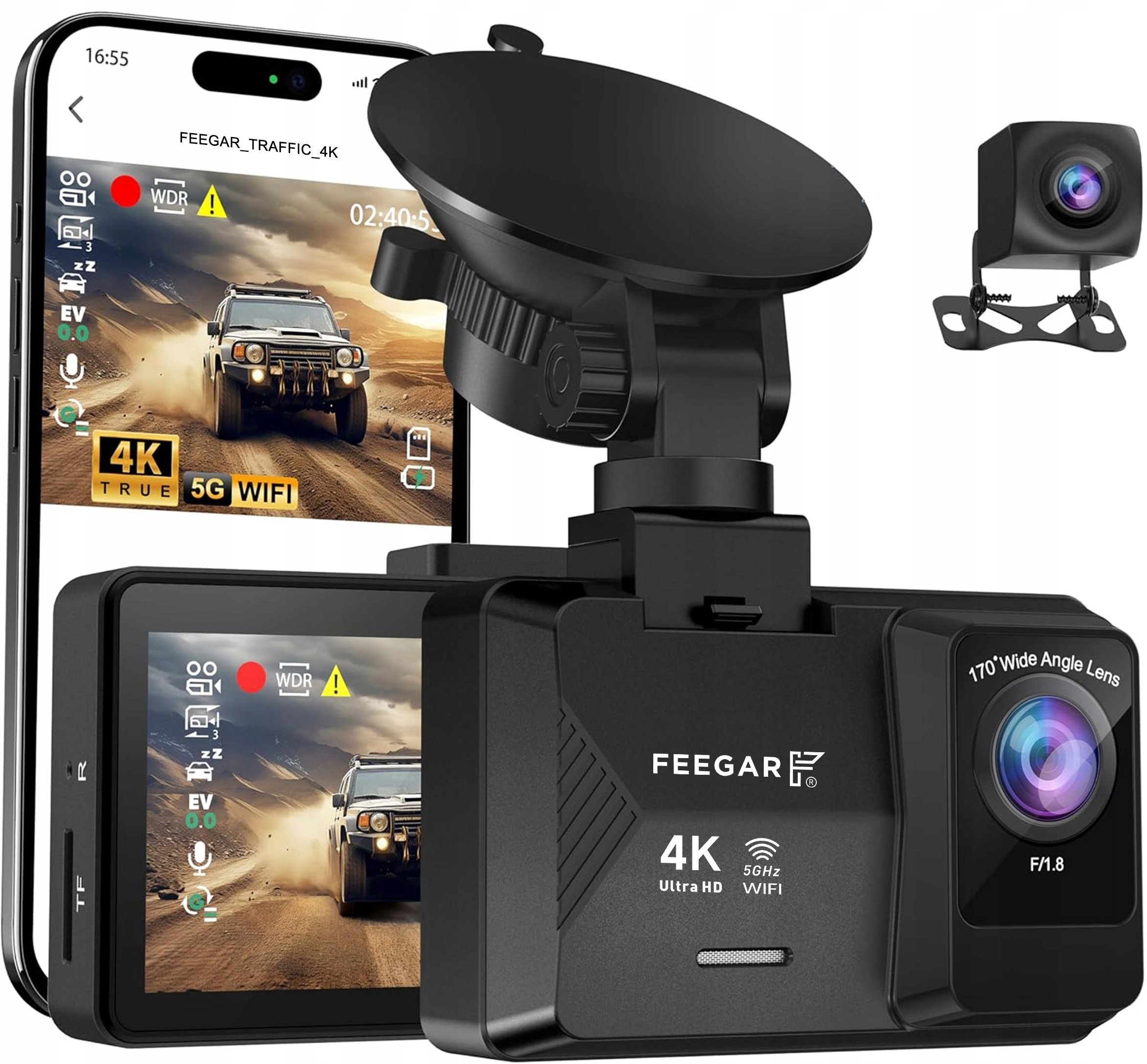 Feegar Traffic 4K Uhd Wifi 5G 170 +Tył