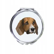Lusterka do makijażu - Beagle Lusterko kieszonkowe Pies geometryczny - miniaturka - grafika 1