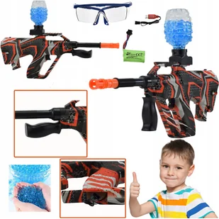 BEZPIECZNY PISTOLET AUTOMATYCZNY NA KULKI ŻELOWE - Zabawki militarne - miniaturka - grafika 1