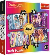 Puzzle - Puzzle 4w1 Modne laleczki 35, 48, 54 i 70 elementów - miniaturka - grafika 1