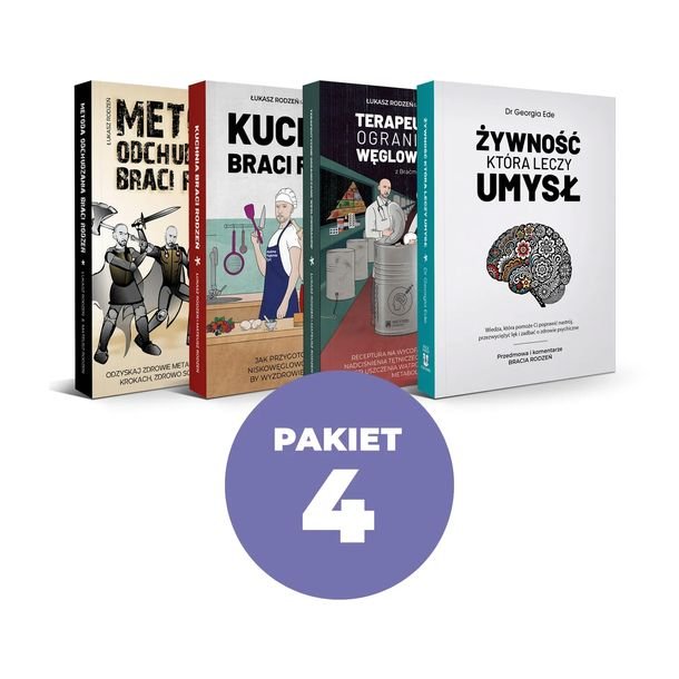 Zestaw 4 książek Braci Rodzeń – keto, LCHF, odchudzanie, dzieci, zdrowie