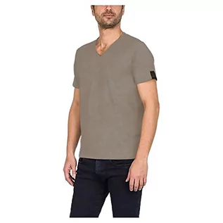 Koszulki męskie - Replay Męski T-shirt M3591, 104 ciepły szary, XS, 104 Warm Grey, XS - grafika 1