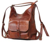 Torebki damskie - Skórzany Plecak ze Skóry Naturalnej - TOREBKA NA RAMIĘ - miniaturka - grafika 1