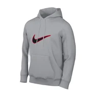 Bluzy męskie - Nike Męska bluza polarowa z kapturem, szara Fossil Grey, S - miniaturka - grafika 1