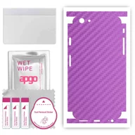 Szkła hartowane na telefon - Folia naklejka skórka strukturalna na TYŁ+BOKI do Apple iPhone 6s -  Carbon Fioletowy - apgo SKINS - miniaturka - grafika 1