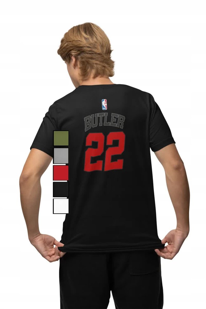 Koszulka Męska Z Nadrukiem Na Plecach Nba Miami - Jimmy Butler - L