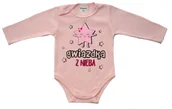 Body dla niemowląt - Body niemowlęce GWIAZDKA Z NIEBA pudrowy róż 86 - miniaturka - grafika 1