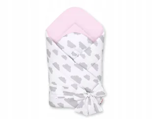 Dwustronny rożek dla niemowląt miękki z wiązaniem - chmurki szare - Rożki i beciki Dwustronny rożek dla niemowląt miękki z wiązaniem - chmurki szare - Rożki i beciki - miniaturka - grafika 1