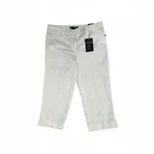 Spodnie damskie - Jeansowe białe rybaczki damskie ZAC&RACHEL M - miniaturka - grafika 1