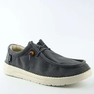 Mokasyny męskie - Lee Cooper LCW-25-01-3231 męskie mokasyny lekkie półbuty szare - miniaturka - grafika 1