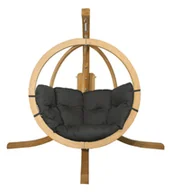 Fotele ogrodowe wiszące - Elior Grafitowy fotel wiszący ogrodowy M7-W08 - miniaturka - grafika 1