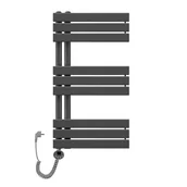 Grzejniki łazienkowe - Rebison Grzejnik łazienkowy Sophia 0850 antracyt elektryczny, Szerokość - 500 mm, Grzałka elektryczna - Antracyt 600 w - miniaturka - grafika 1