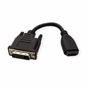 Kable - Value Kabel DVI na HDMI M/F 0.15m Czarny 12.99.3116 - miniaturka - grafika 1