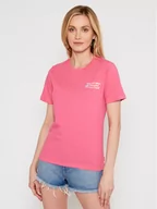 Koszulki i topy damskie - Converse T-Shirt Exploration Team 10022260-A03 Różowy Standard Fit - miniaturka - grafika 1