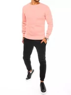 Dresy męskie - Dres męski różowo-czarny Dstreet AX0647-XL - miniaturka - grafika 1