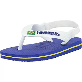 Buty dla dziewczynek - Havaianas Sandały dziecięce Brasil Logo II uniseks, niebieski morski, 20 EU - grafika 1