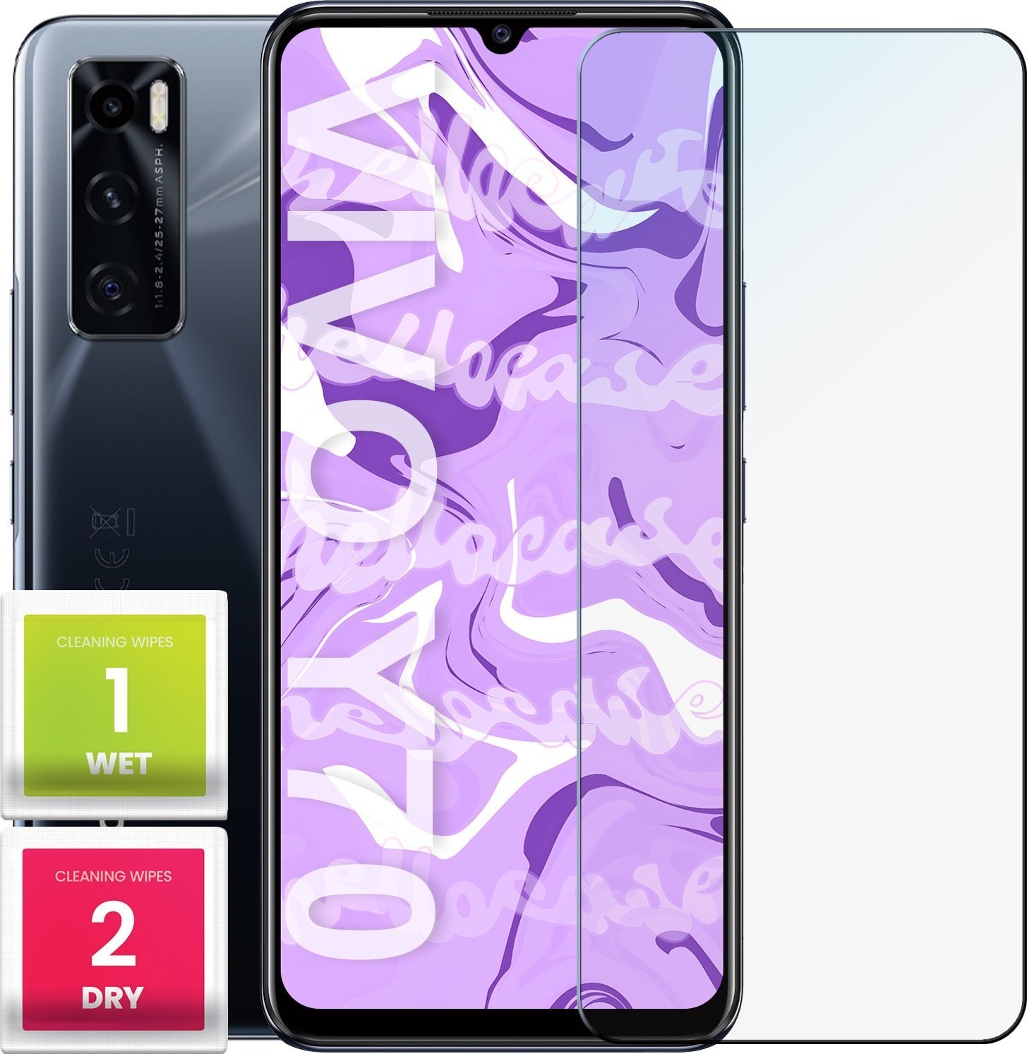 Hello Case Szkło Hartowane do Vivo Y70 szybka 9H, płaskie 2.5D, ochronne, szybka