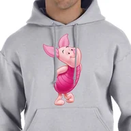 Bluzy męskie - 3174 Bluza Z Kapturem Prosiaczek Kubuś Puchatek Xl - miniaturka - grafika 1