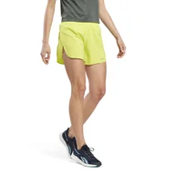 Spodenki damskie - Damskie Spodenki REEBOK RUNNING SHORT HT3701 – Żółty - miniaturka - grafika 1