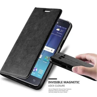 Cadorabo pokrowiec ochronny na Samsung Galaxy J5 2015 w kolorze czarnym etui na telefon komórkowy z magnetycznym zamknięciem - Etui i futerały do telefonów - miniaturka - grafika 1