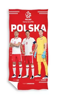 Ręcznik kąpielowy, wzór pzpn, 70x140 cm - Ręczniki - miniaturka - grafika 1
