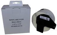 Taśmy do drukarek barwiące - Taśma zamiennik do Brother QL 38mm*90mm*400szt., etykieta adresowa biała, czarny nadruk, DK11208 - miniaturka - grafika 1