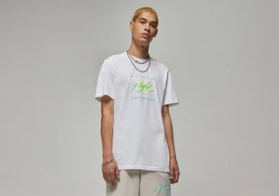 Nike Air Jordan Flight Essential Crew Tee White - Koszulki męskie - miniaturka - grafika 1