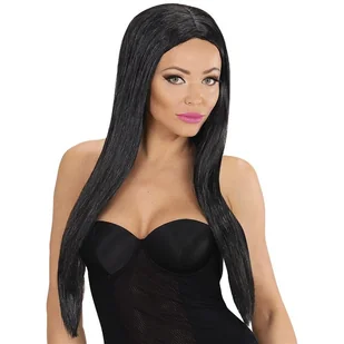 Peruka czarna Glamour - 1 szt. - Halloween - miniaturka - grafika 2