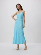 Sukienki - Reserved - Sukienka z wiskozy - turkusowy - miniaturka - grafika 1