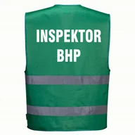 Odzież robocza - Kamizelka odblaskowa F474 PORTWEST L/XL -zielona nadruk INSPEKTOR BHP - miniaturka - grafika 1