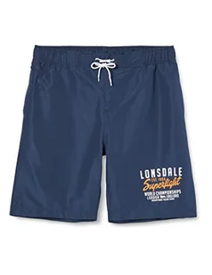 Lonsdale LONSDALE London Bideford szorty sportowe, granatowy, jasne, przewiewne, idealnie dopasowane, szybkoschnący materiał, na plażę, do pływania S 114798 - Spodenki męskie - miniaturka - grafika 1