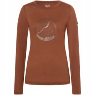 Koszulki i topy damskie - Koszulka damska longsleeve Super.natural W Mountain Mandala Tree Ls brąz L - miniaturka - grafika 1