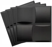 Koce - PANELE ŚCIENNE KASETONY SUFITOWE 3D PIANKOWE PLED CZARNY 0,25M2 - miniaturka - grafika 1