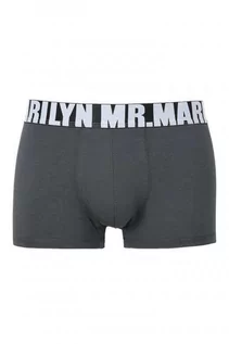 Majtki męskie - Gładkie bawełniane bokserki męskie Letters Marilyn - grafika 1