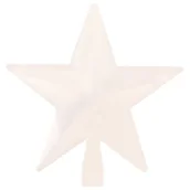Ozdoby bożonarodzeniowe - Bożonarodzeniowy szpic na choinkę gwiazda Oliveri biały, 19 x 5 cm - miniaturka - grafika 1