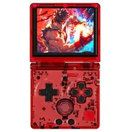 Konsole i gry retro - Zamykana Konsola do Gier ANBERNIC RG35XXSP, 64GB + 128GB z 10000 Gier, Ponad 30 Emulatorów - Przezroczysty, Czerwony - miniaturka - grafika 1